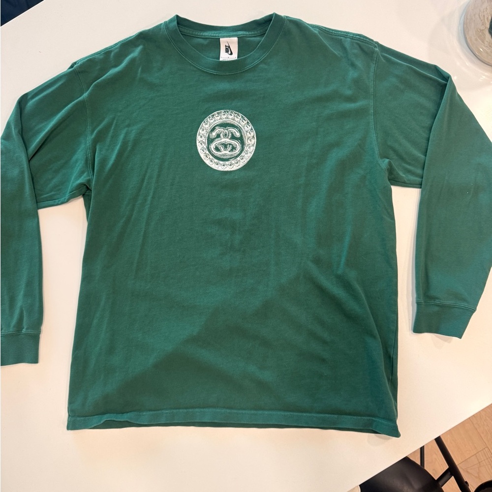 Nike x Stussy SS Link Dark Green Long Sleeve Tee